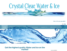 Tablet Screenshot of crystalclearwaterandice.com